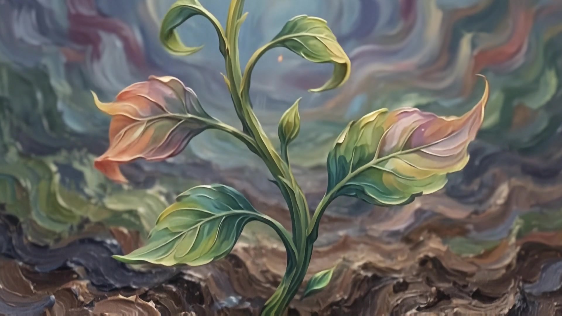 Leaves grow along the stem