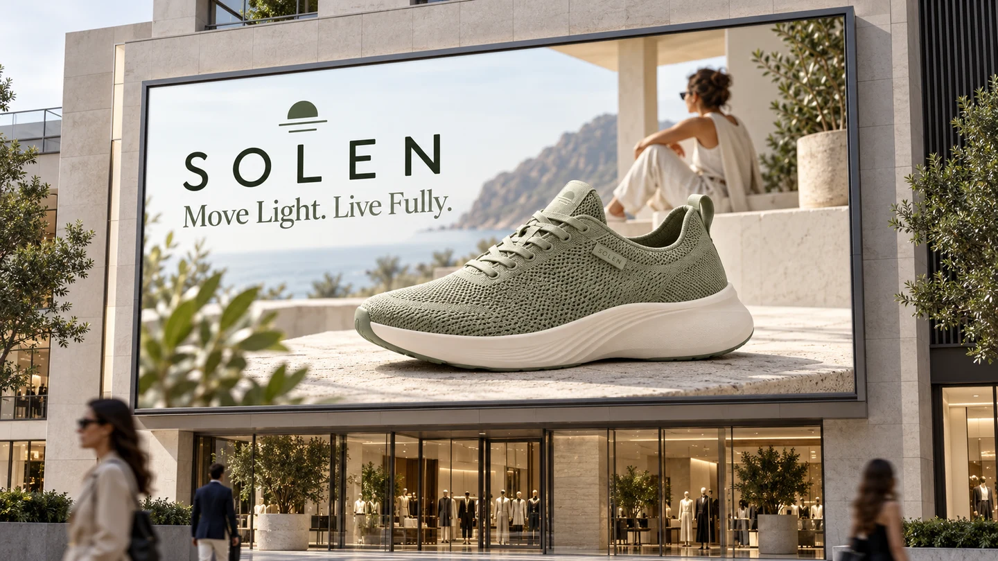 SOLEN concept advertisement displayed on a billboard