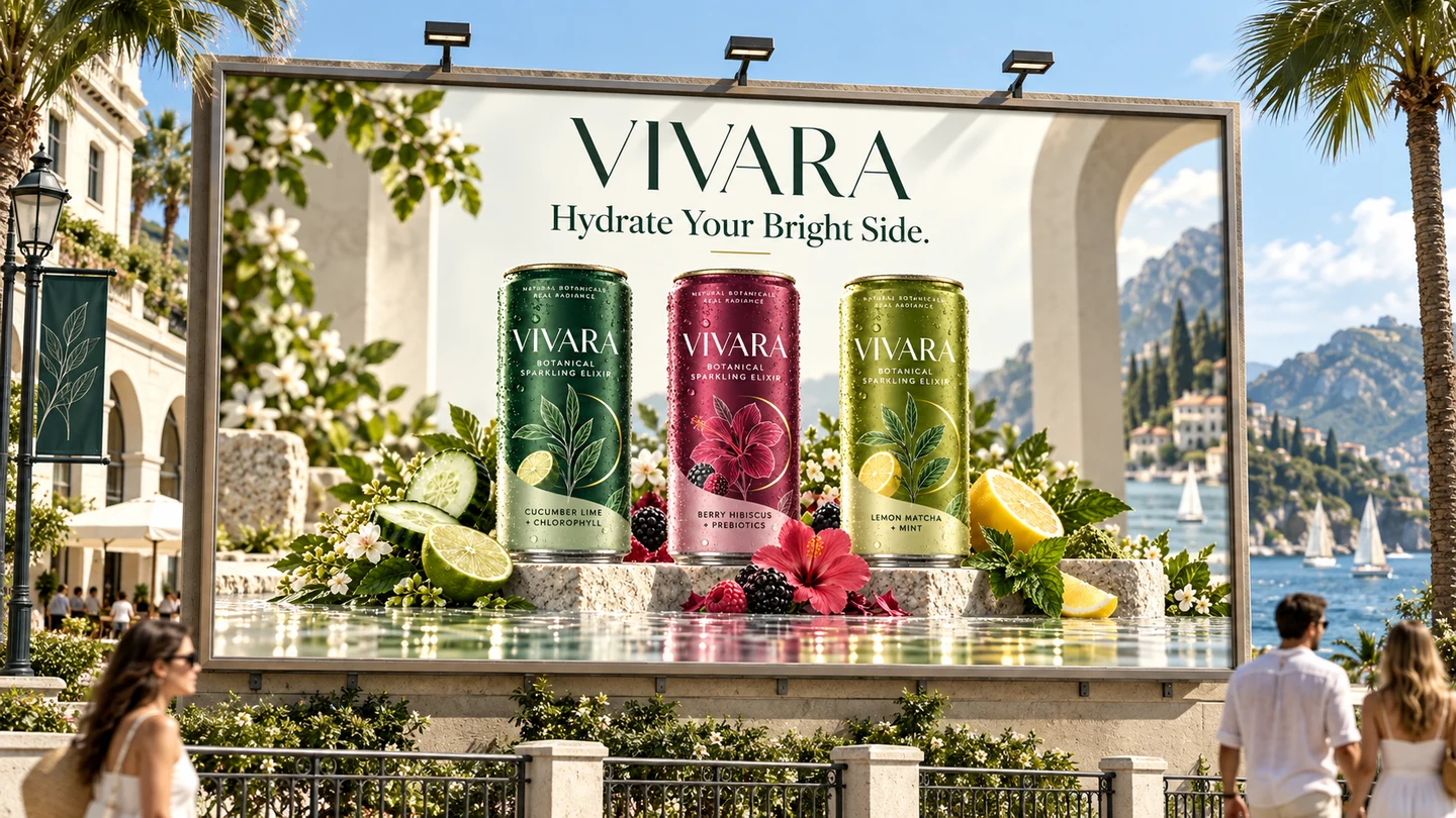 Vivara concept advertisement displayed on a billboard